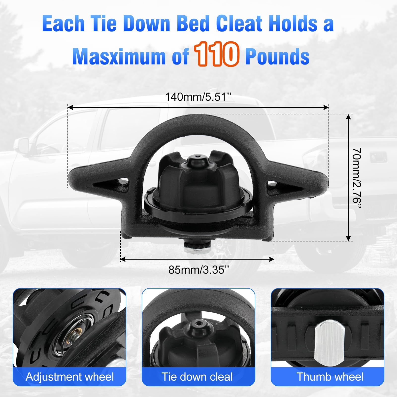 Amazon.co.jp: Partol タイダウンベッドクリート トヨタ タコマ 2005